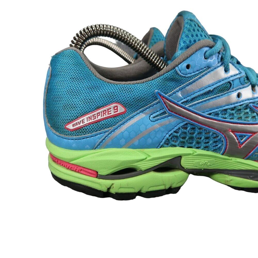 Mizuno Shoes Womens 8 Athletic Running Wave Inspire 9 Sport Trainer Active Blue - Picture 3 of 13